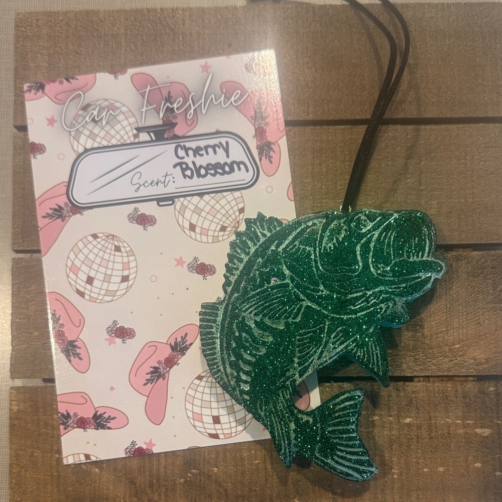 Green Fish-Shaped Car Freshener— FRESHIE
